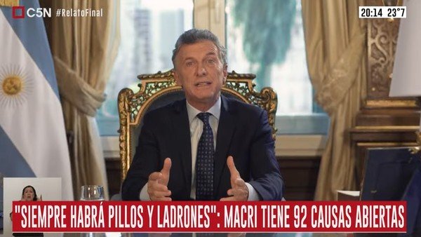 C5N "intervino" la cadena nacional de Mauricio Macri con mensajes contra su gobierno