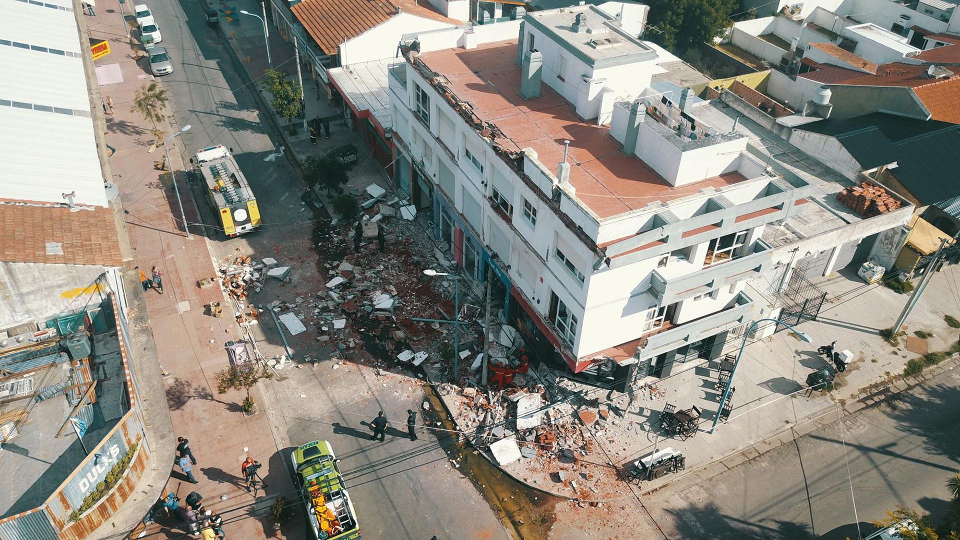 Una imagen de aérea tomada tras el demoronamiento