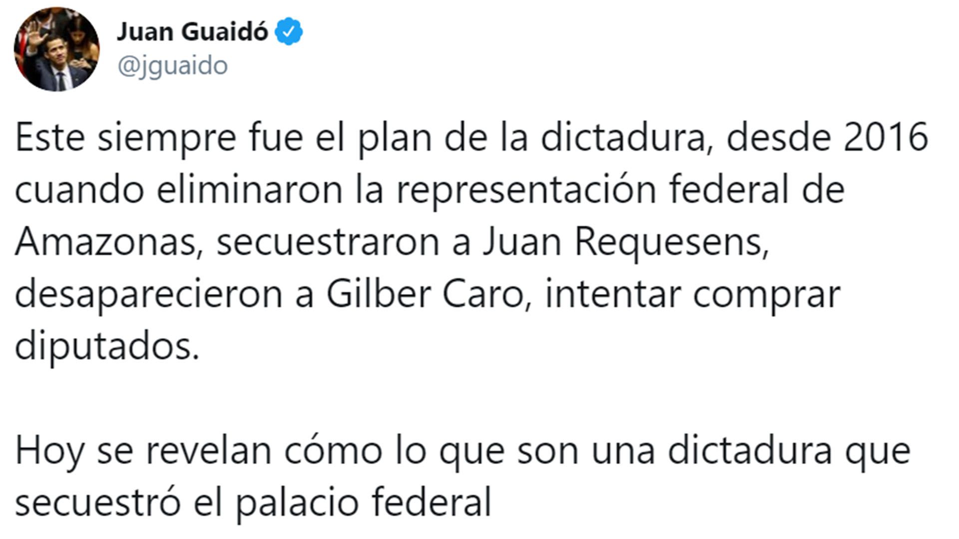 Juan Guaidó criticó el despliegue policial en la Asamblea Nacional