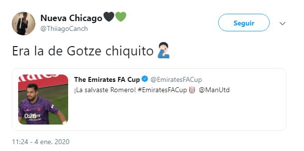 La espectacular atajada de Chiquito Romero para el Manchester United que transformó a Götze en tendencia en las redes sociales