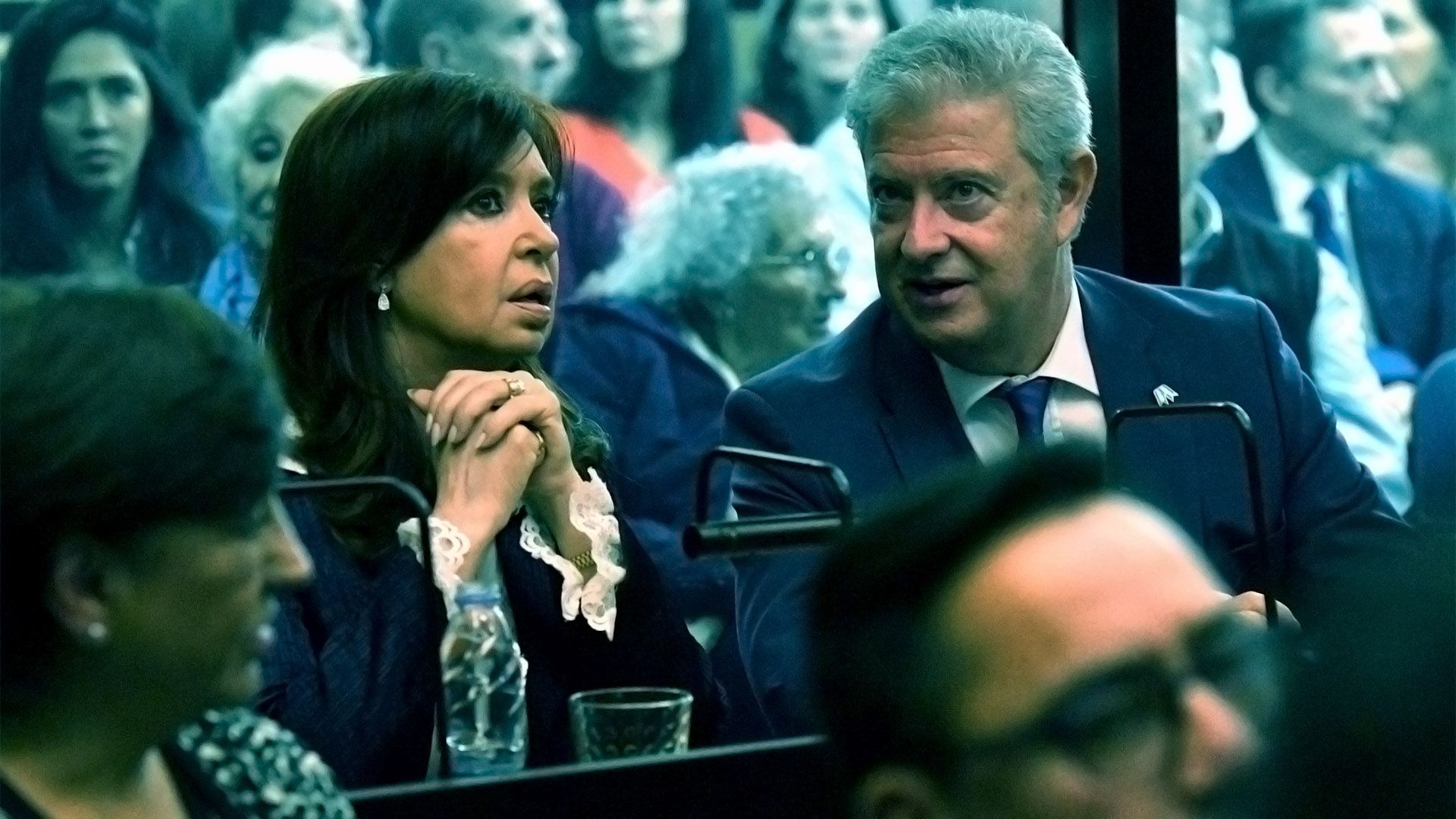 Cristina Kirchner en una de las audiencias del juicio oral en la que este año no tendrá la obligación de ir (Télam)