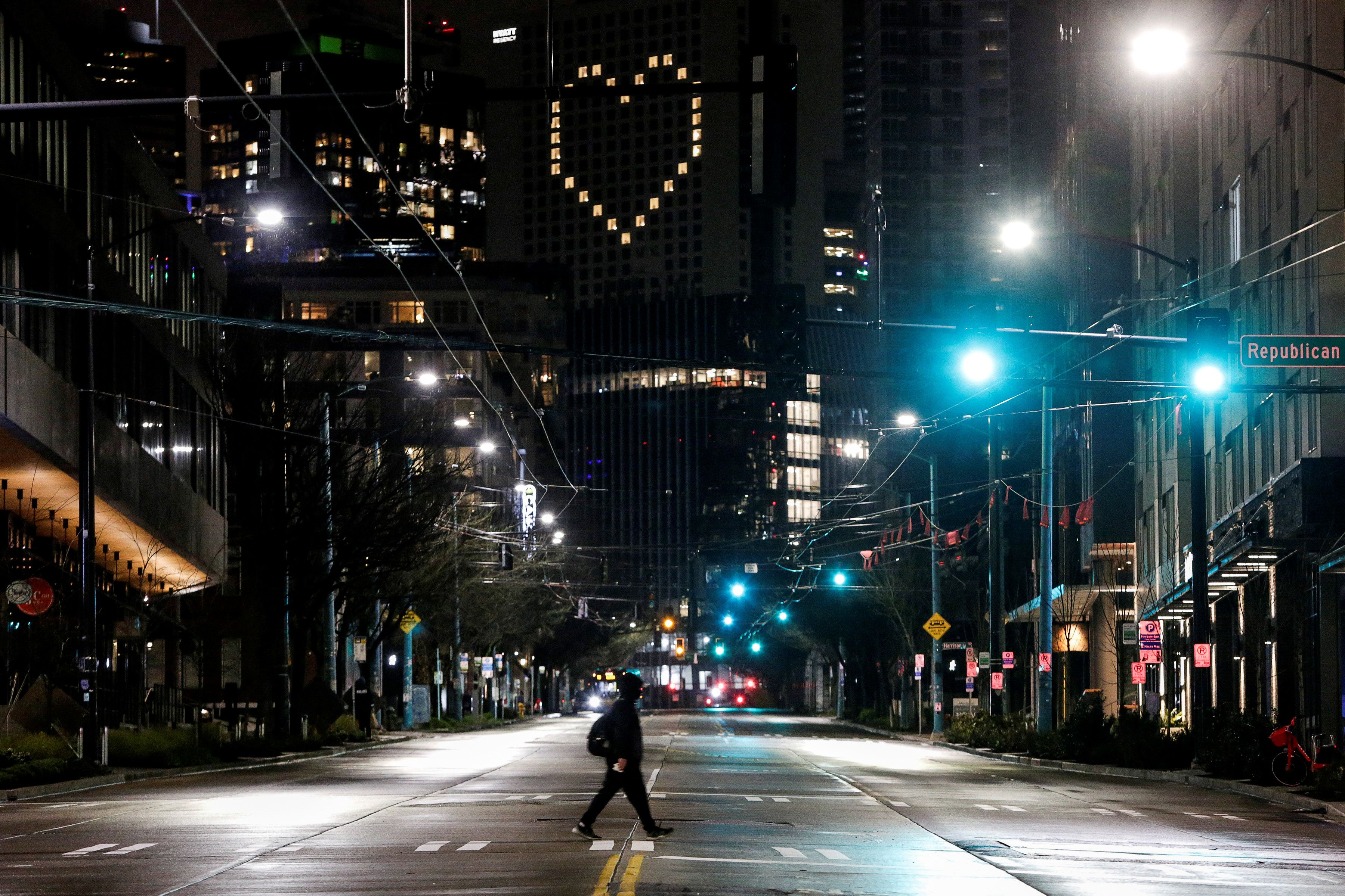 Las calles de Seattle solas por la cuarentena. REUTERS/Jason Redmond