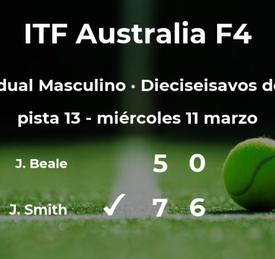 Sorpresa en los dieciseisavos de final del torneo de Geelong: el tenista Jordan Smith gana a Jeremy Beale