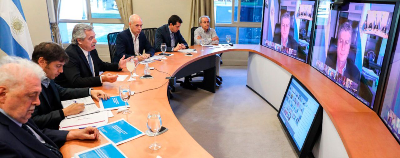 Alberto Fernández se reunió por teleconferencia con los gobernadores para consensuar otra prórroga de la cuarentena obligatoria