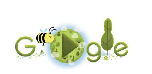El doodle de Google por el Día de la Tierra.