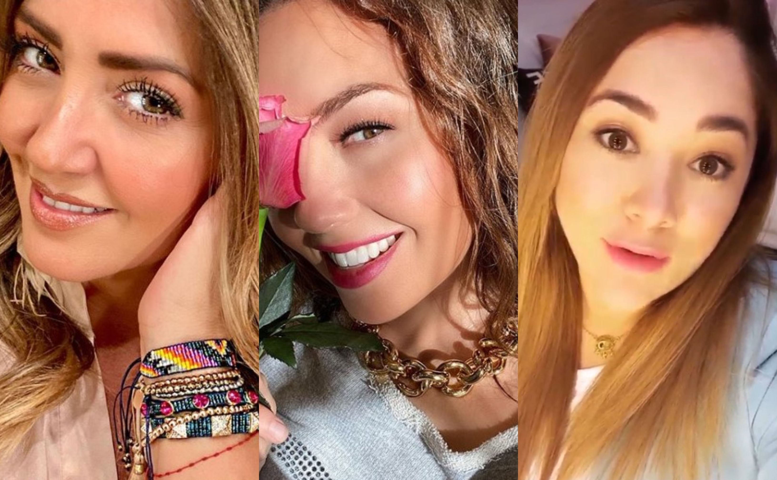 Thalía, Sherlyn y Andrea Legarreta difundieron información sobre su día a día (Foto: Instagram@thalia/@andrealegarreta/@sherlyny)