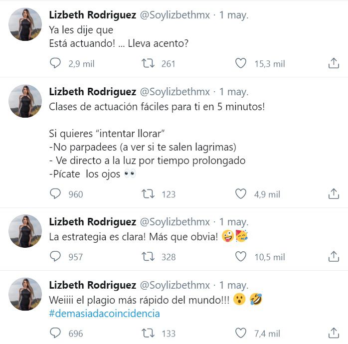 Los mensajes de Lizbeth Rodríguez contra Juan de Dios Pantoja