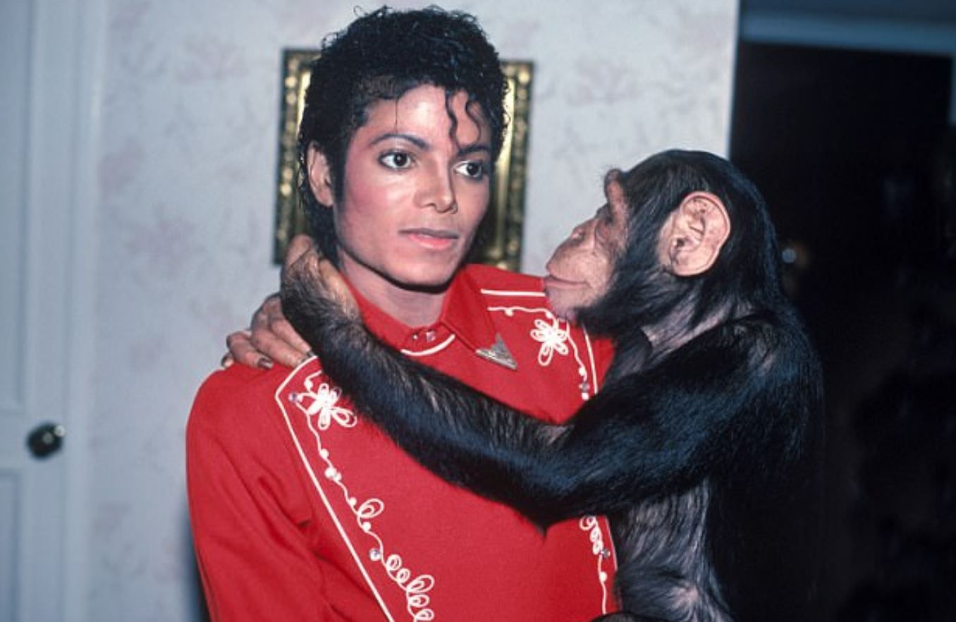 Michael Jackson y su excéntrica mascota, el chimpancé Bubbles (Foto: Especial)