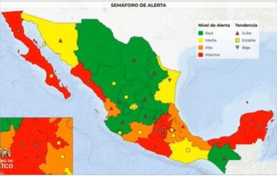Semáforo del coronavirus en México 13 de mayo: estos son los estados en rojo con nivel de alerta máxima
