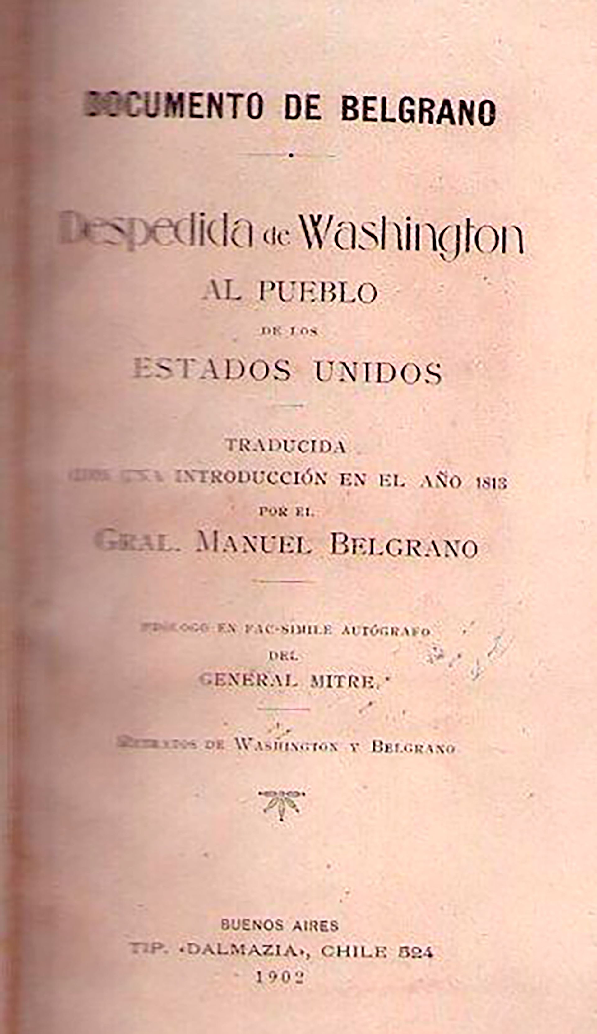 Manuel Belgrano traductor de Washington