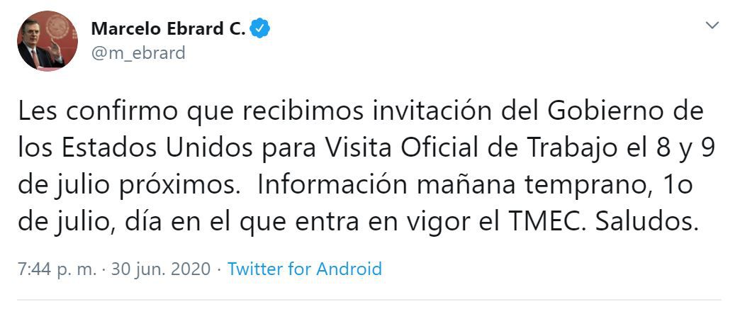 Marcelo Ebrard tuit