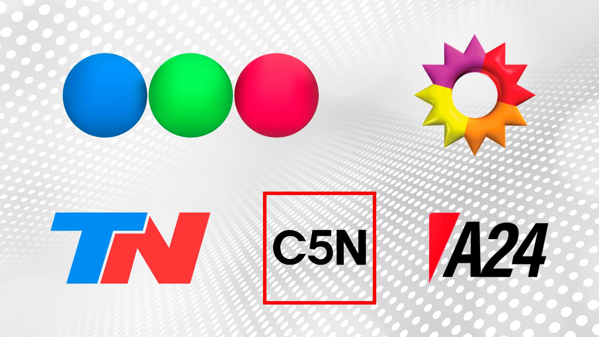 logos canales telefe el trece tn c5n a24