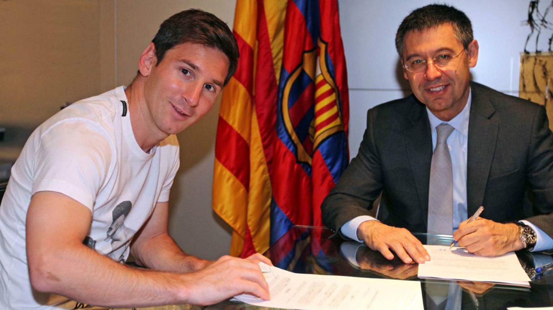 Messi y Bartomeu, en mejores tiempos