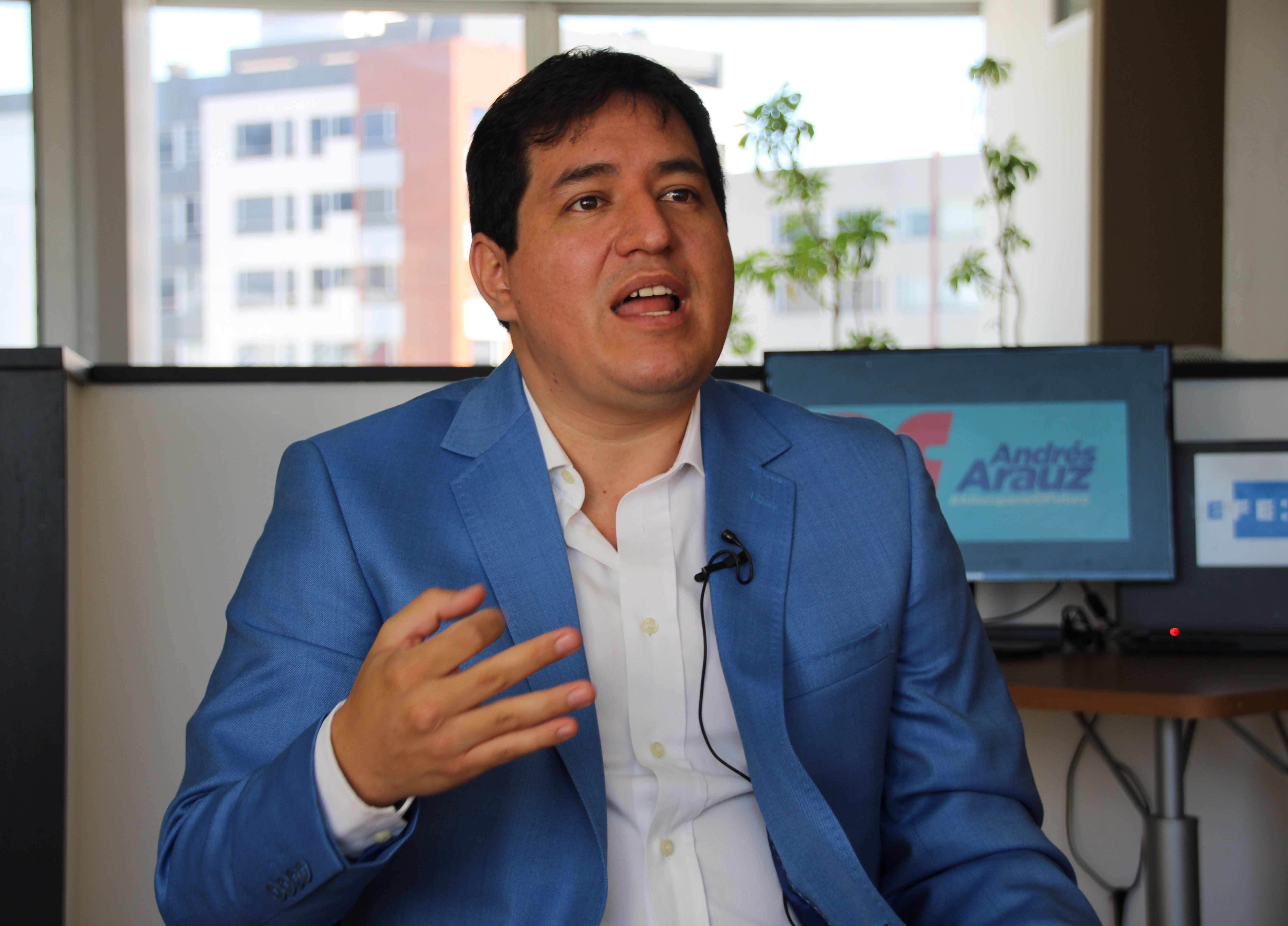 El candidato del correísmo a la presidencia de Ecuador, Andrés Arauz. EFE/ Elìas L. Benarroch/Archivo