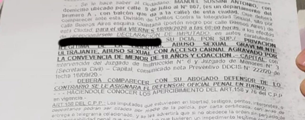 Un funcionario de Corrientes acusado de abuso les decía a sus víctimas que debía eyacular por indicación médica de una prepaga