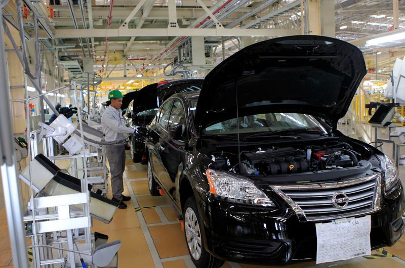 ARCHIVO. Una planta de ensamblaje de autos ligeros de Nissan en Aguascalientes, México. REUTERS/Henry Romero