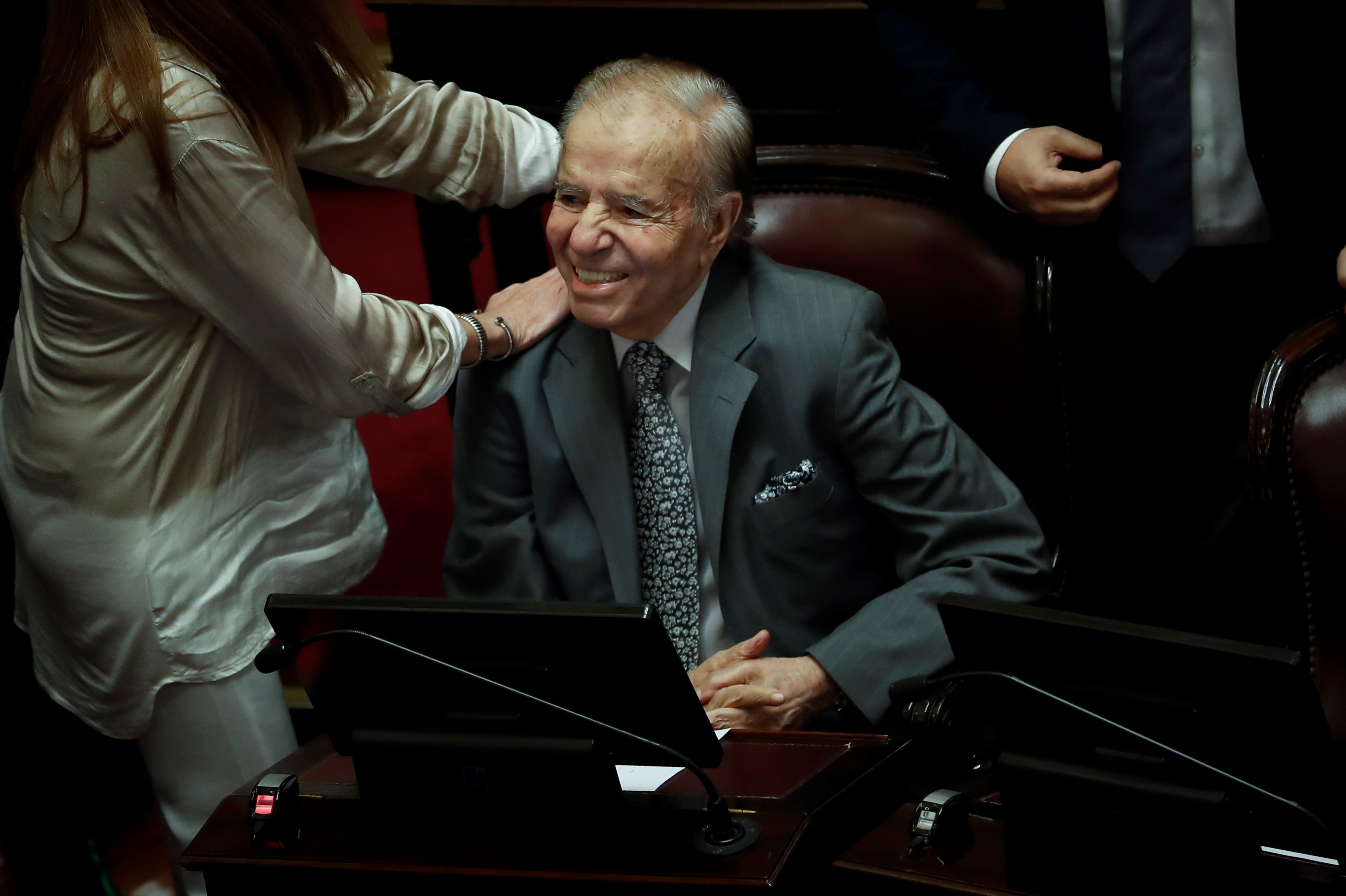 El senador y expresidente argentino Carlos Menem. EFE/Juan Ignacio Roncoroni/Archivo 