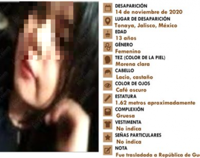 Niña de 13 años fue engañada para viajar de Jalisco a Chiapas y reunirse con un hombre que conoció en un juego online