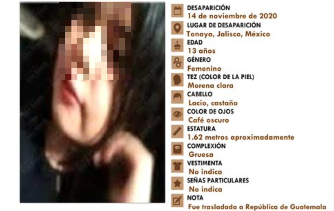 menor enganada jalisco chiapas rescatada mexico