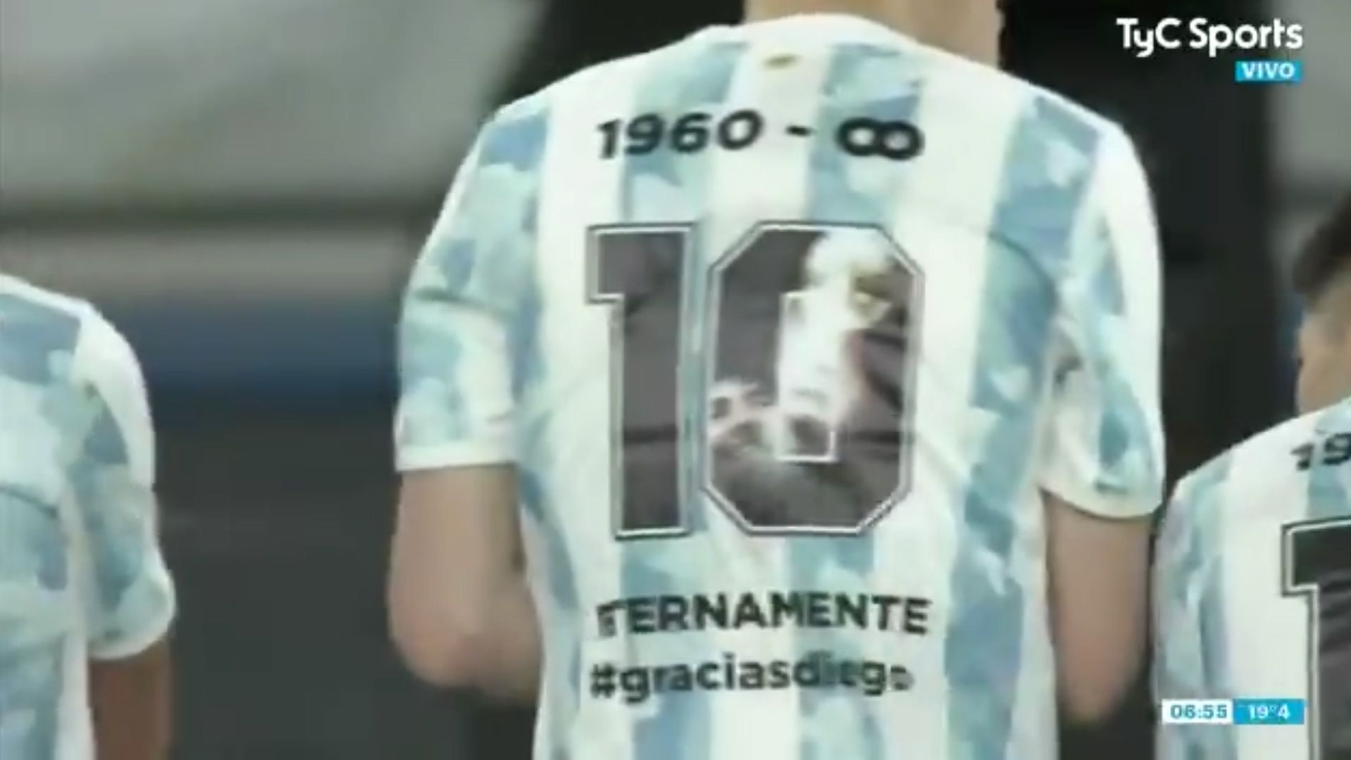El homenaje de Argentina a Diego Maradona