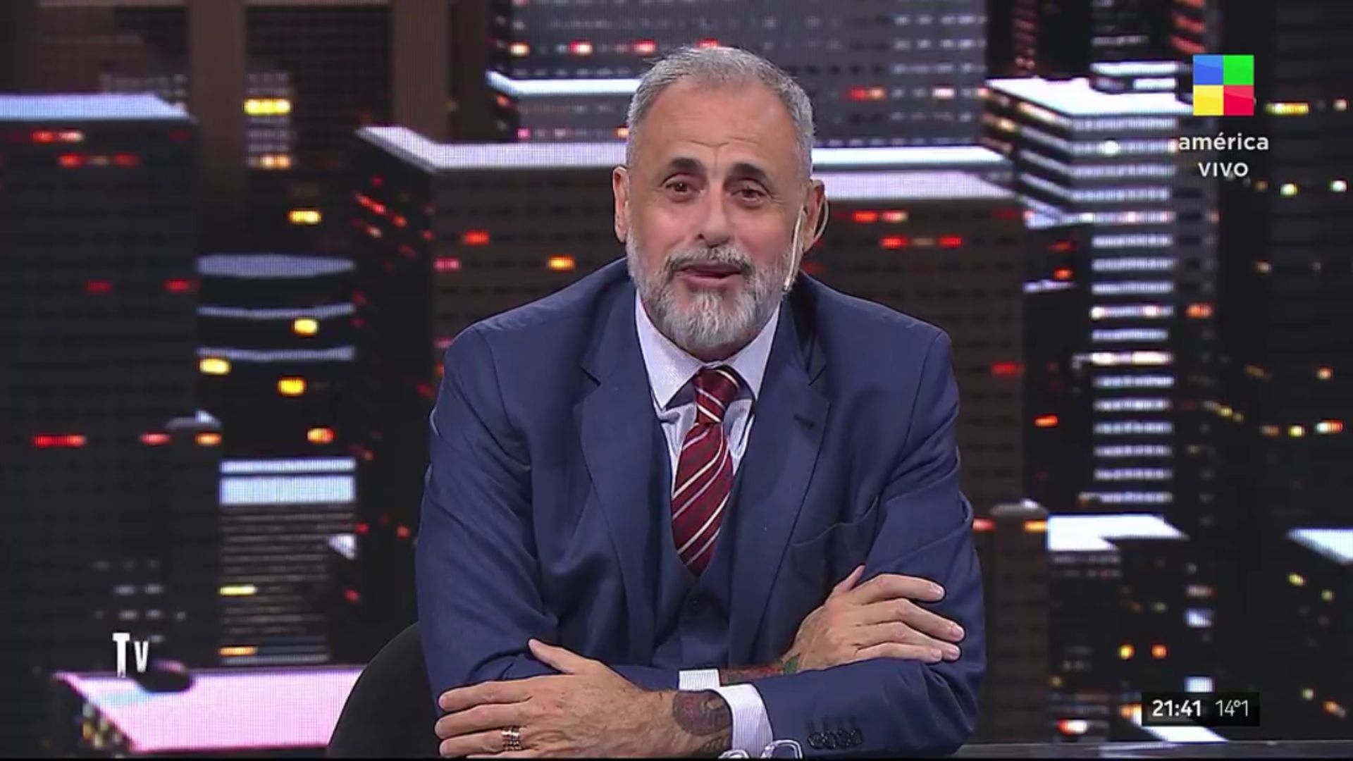 Jorge Rial durante la última emisión de TV Nostra (Captura América)