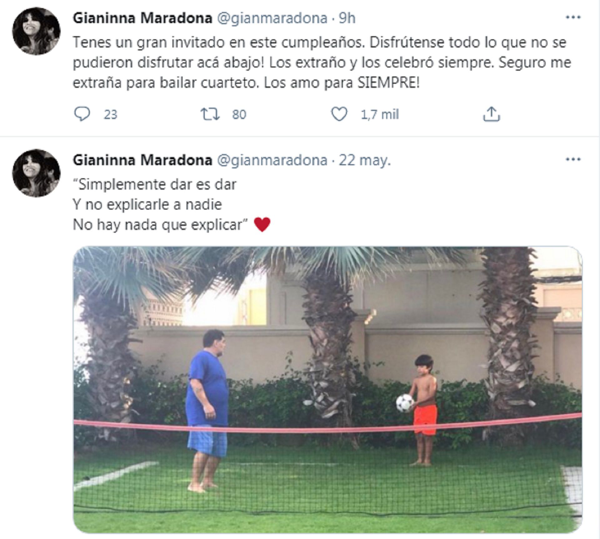 gianinna maradona twitter