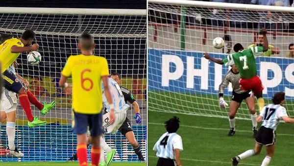 Del salto atlético de Omam Biyik al cabezazo de Miguel Borja: dos goles mellizos que hicieron sufrir a la Selección Argentina