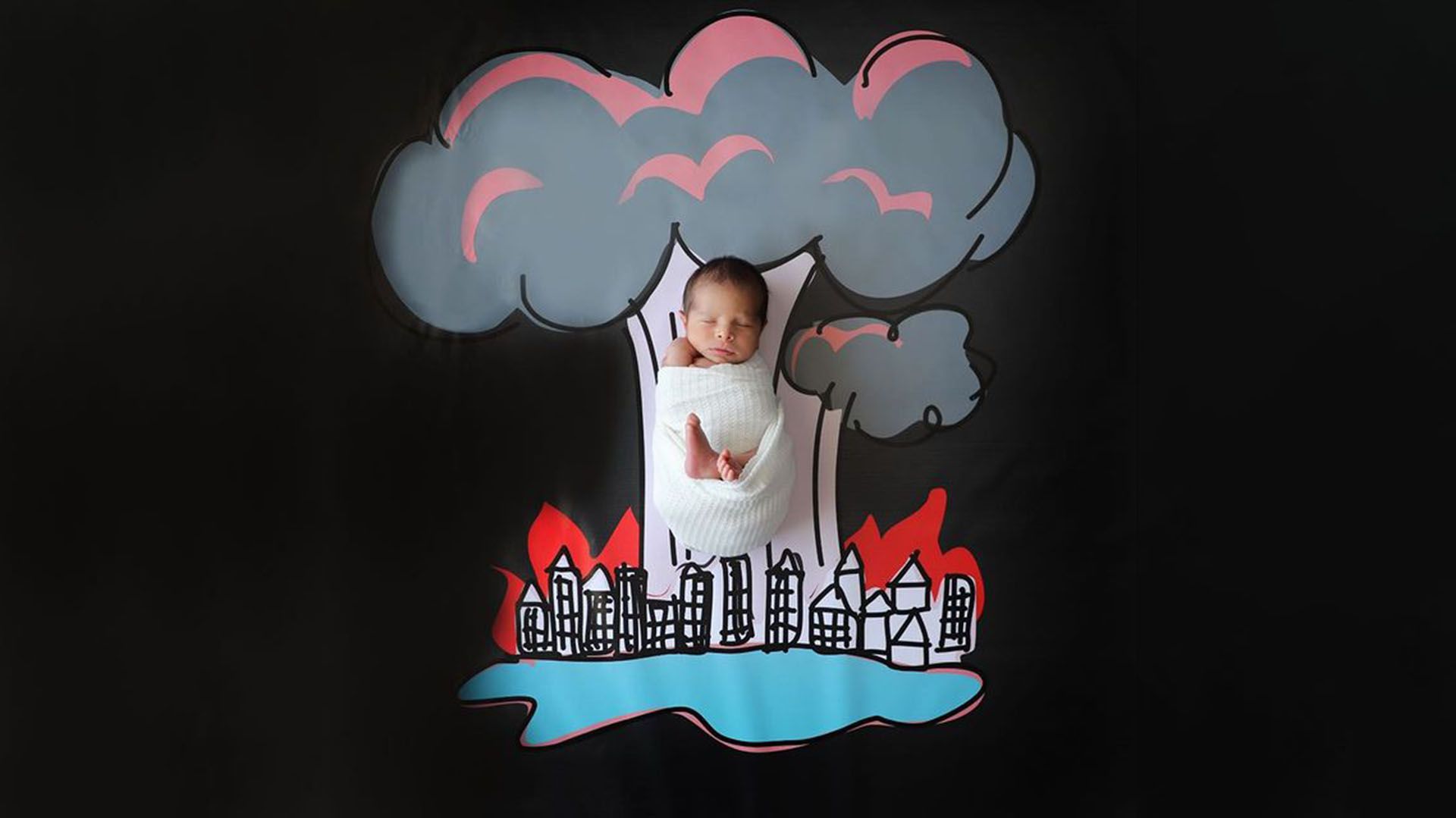 Bebé milagro cumple un año junto a la explosión de Beirut