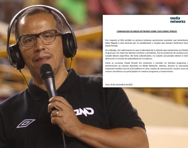 Media Networks se pronuncia sobre demanda: “Daniel Peredo no tenía relación de exclusividad con la empresa”