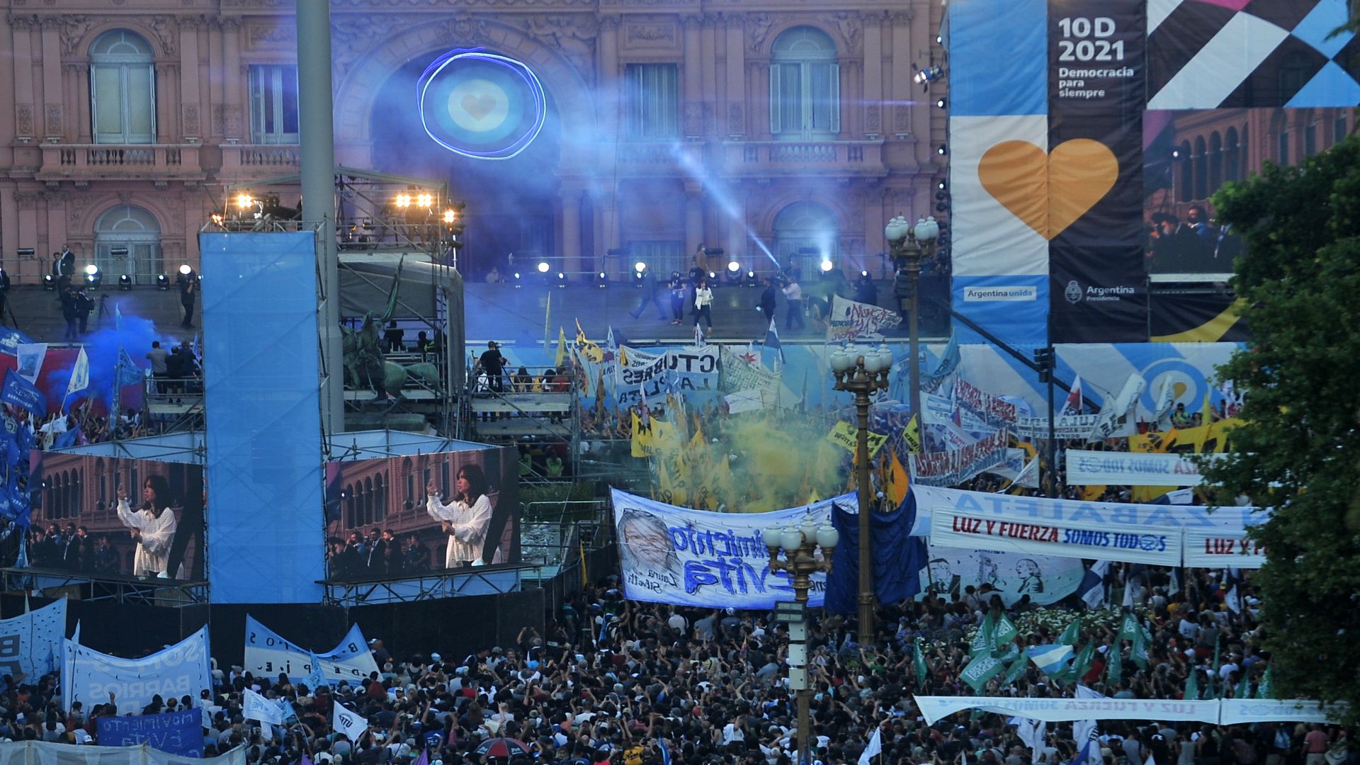 Acto Plaza de Mayo Cristina Kirchner Alberto Fernández Lula Da Silva