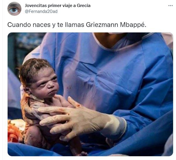memes bebe griezmann mbappé