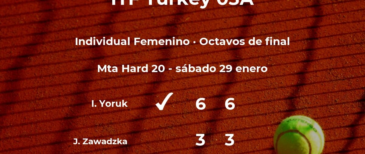 La tenista Ilay Yoruk vence en los octavos de final del torneo de Antalya