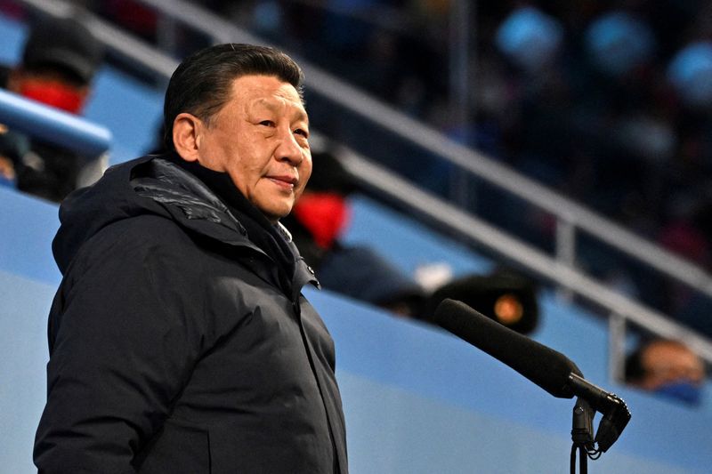 Foto de archivo: el presidente de China, Xi Jinping, asiste a la apertura de los Juegos Olímpicos de invierno en Pekín, China. 4 feb, 2022. Pool via REUTERS/Anthony Wallace