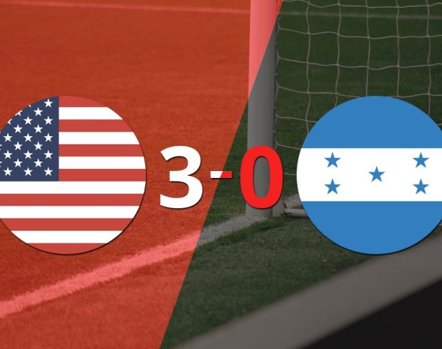 Honduras se fue goleado 3-0 en su visita a Estados Unidos
