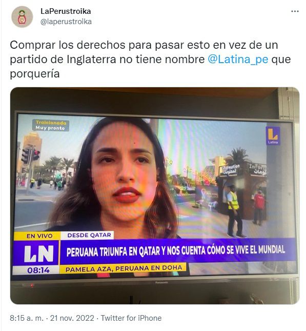 Meme contra Latina TV. Twitter
