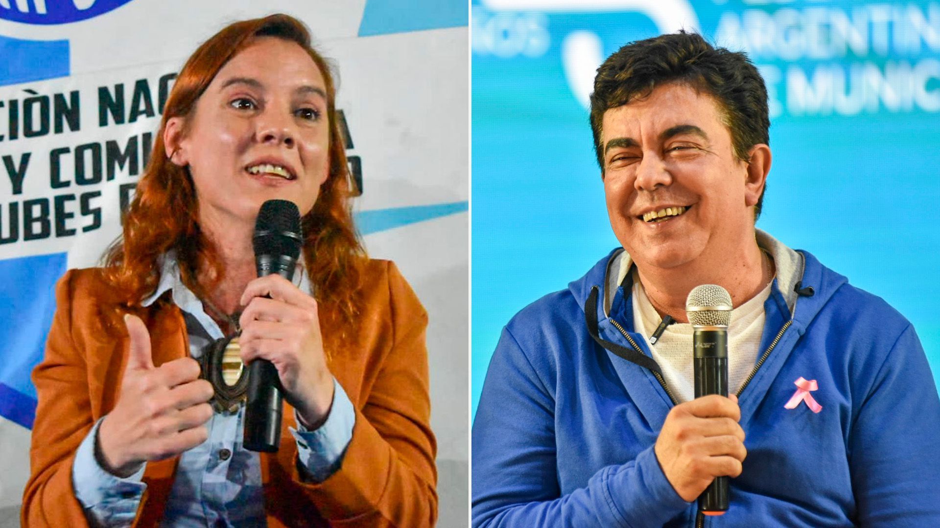Fernando Espinoza (intendente de La Matanza) y PAtricia Cubría