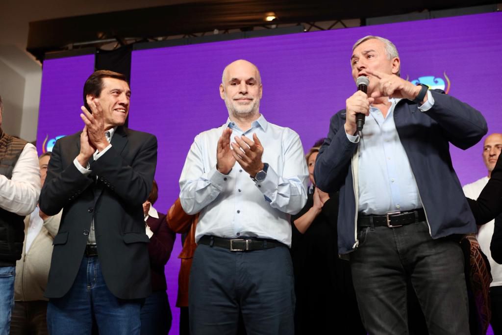 Sadir, el gobernador electo, junto a Larreta y Gerardo Morales