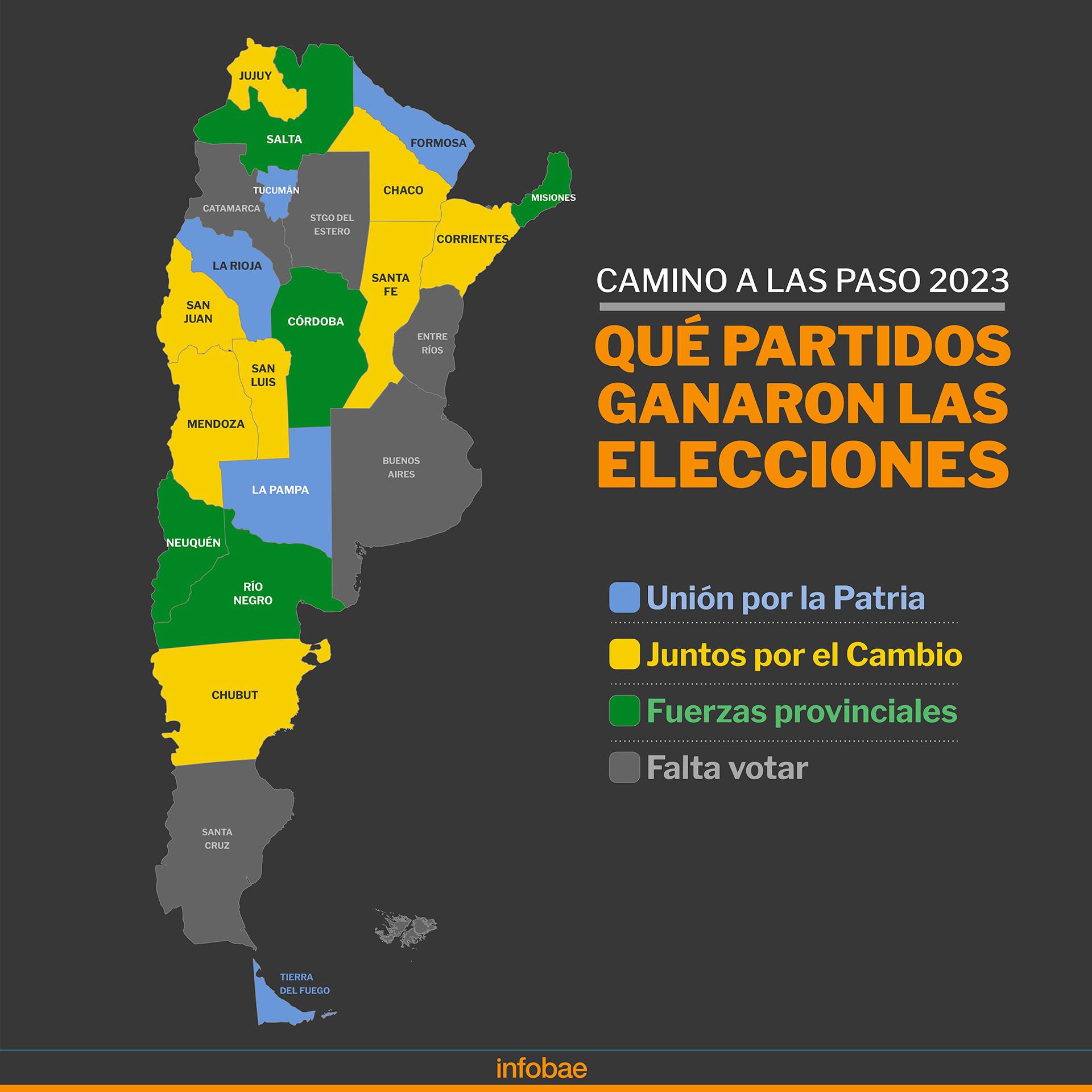 Qué partidos ganaron las elecciones gobernadores mapa