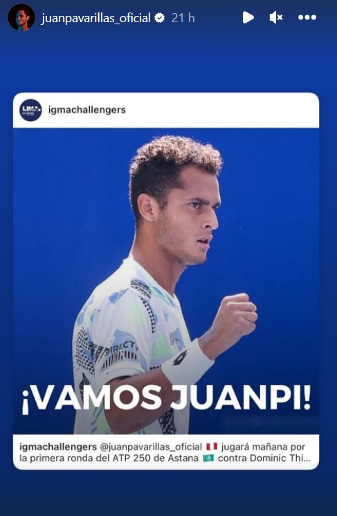 Juan Pablo Varillas recibe el apoyo de sus auspiciadores.