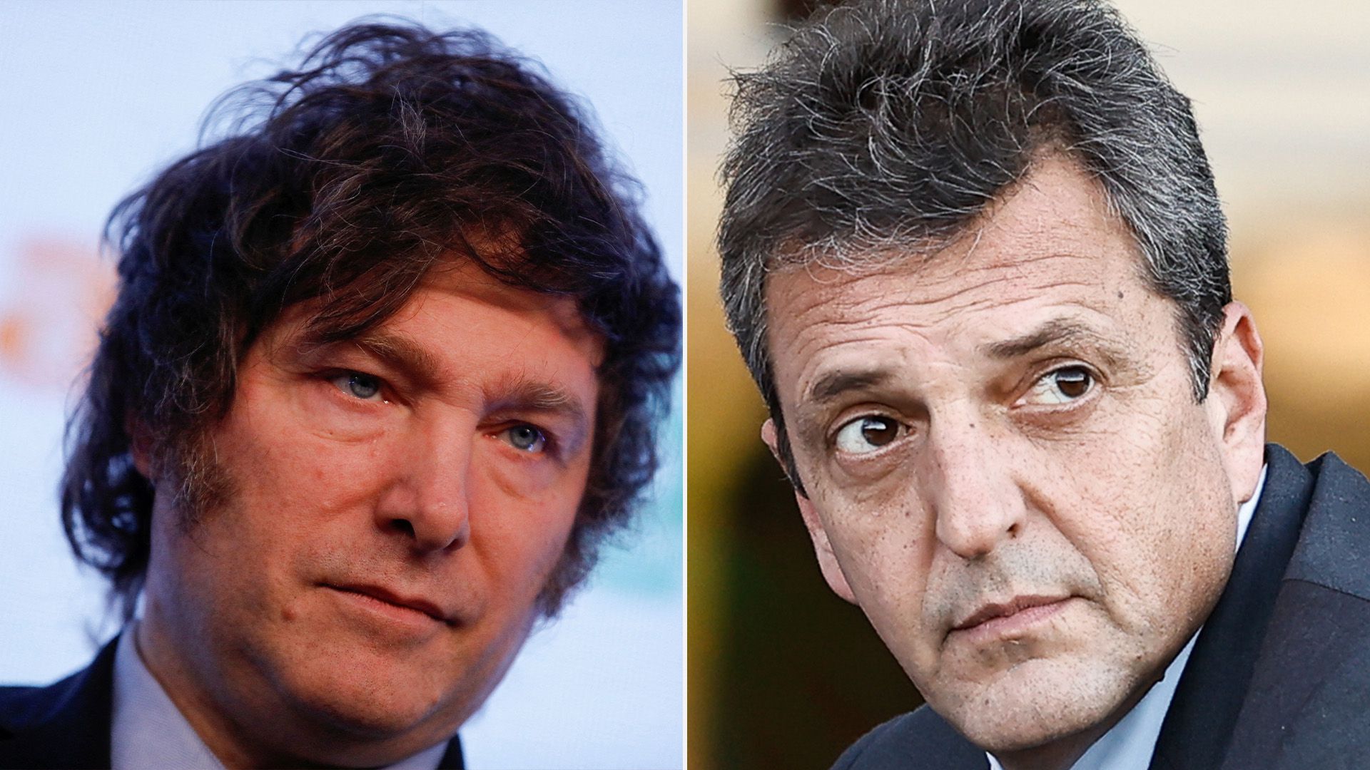 Javier Milei y Sergio Massa