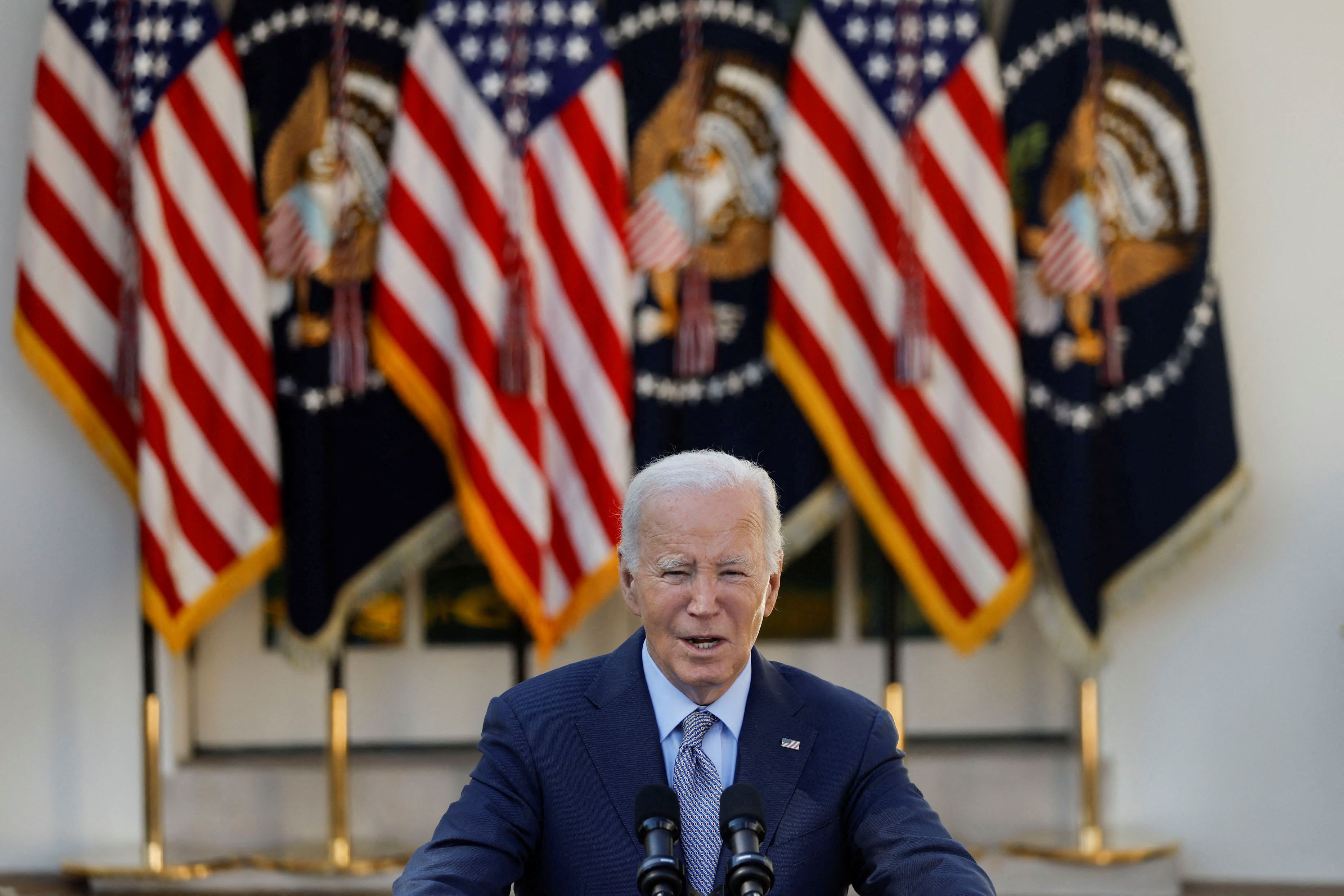Biden aseguró su completo apoyo al pueblo israelí y sostuvo que “no hay justificación para el terrorismo” (REUTERS)