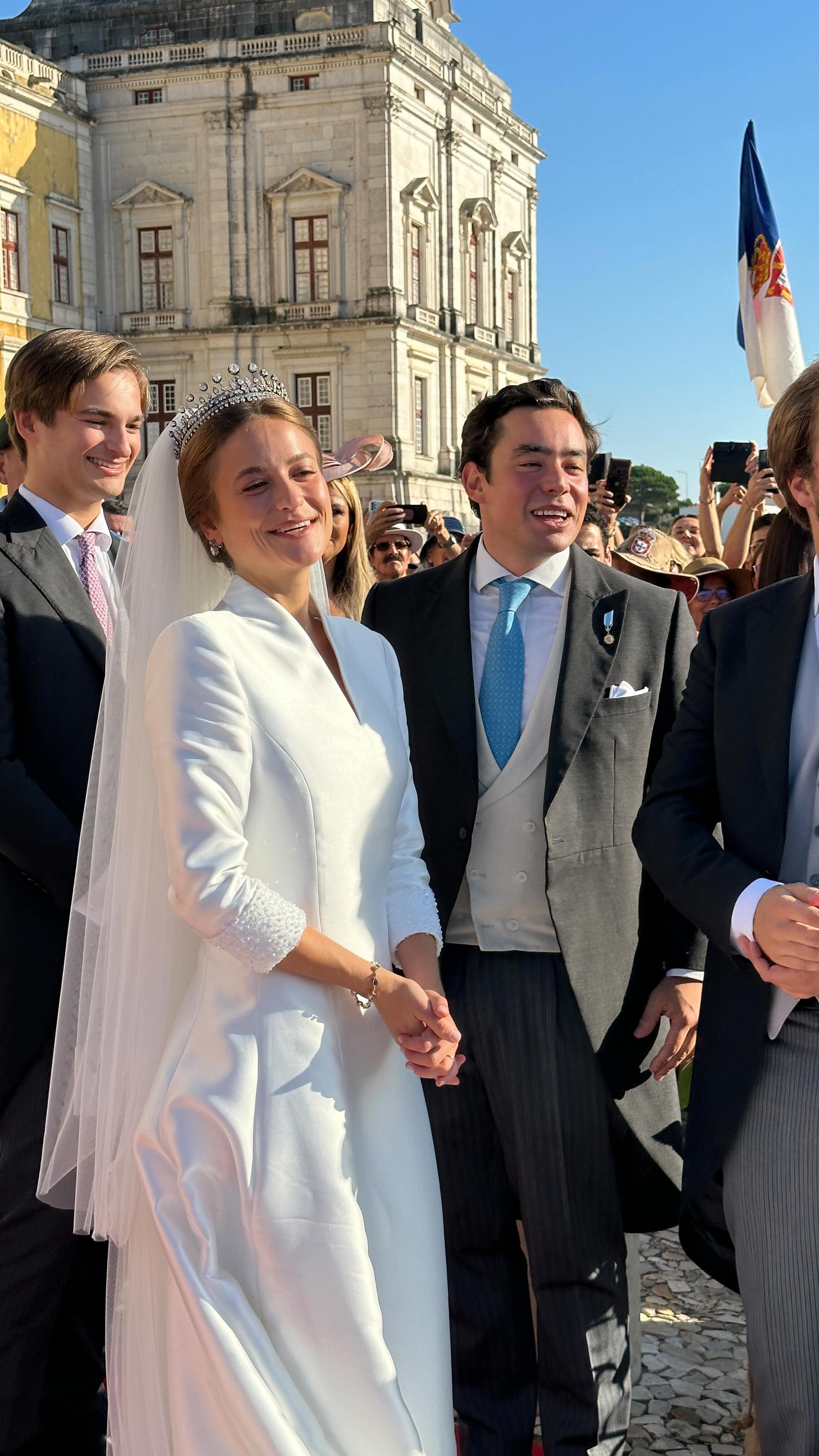 María Francisca de Braganza y Duarte de Sousa Araújo Martins en el día de su boda. (Instagram/@tvioficial)