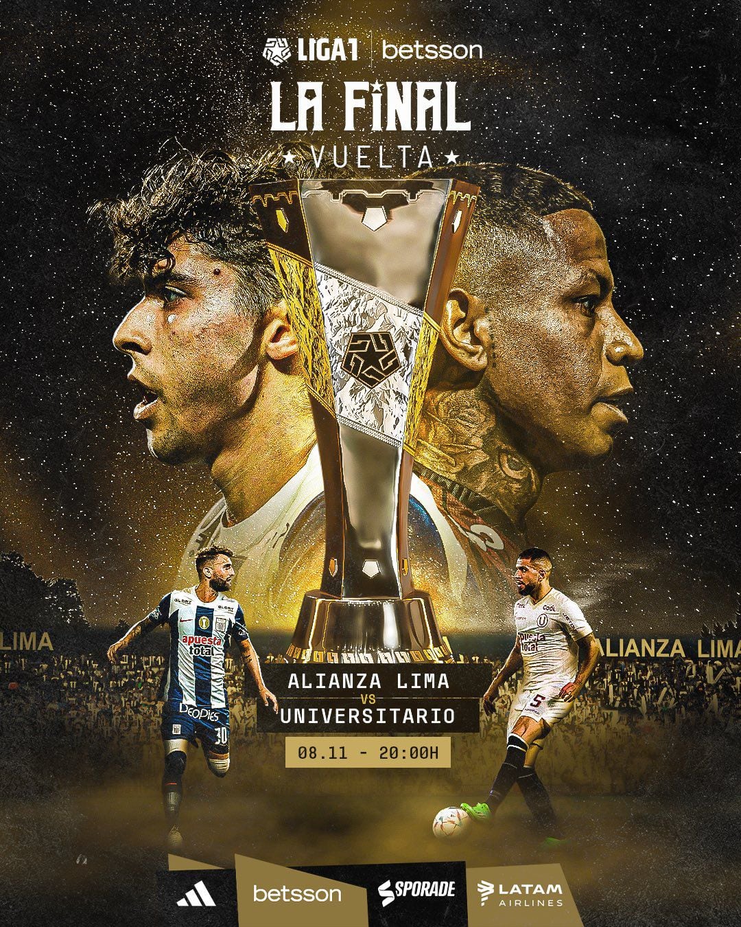 La final que definirá al campeón de la Liga 1 se jugará hoy entre los equipos de Alianza Lima y Universitario de Deportes