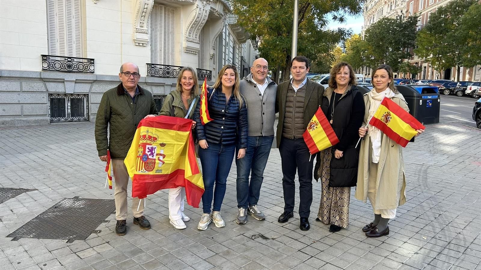 Mañueco acude a la manifestación contra la amnistía en Madrid.