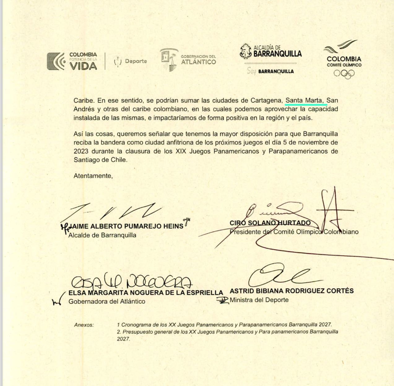 Juegos Panamericanos Barranquilla 2027