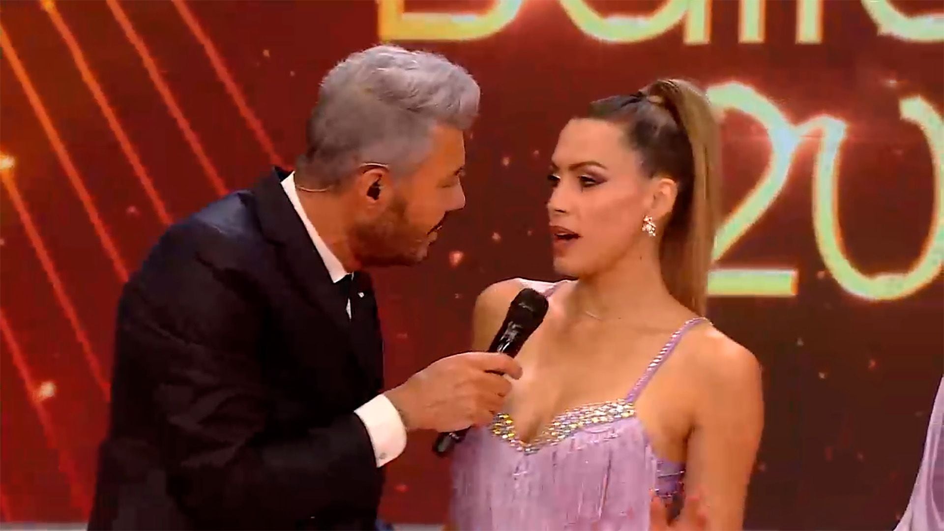 El cruce romantico entre Marcelo Tinelli y Milett Figueroa en la pista del Bailando 2023