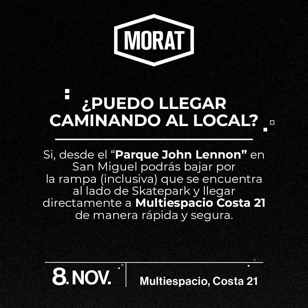 Puntos de ingreso para el concierto de Morat en Lima. Instagram.