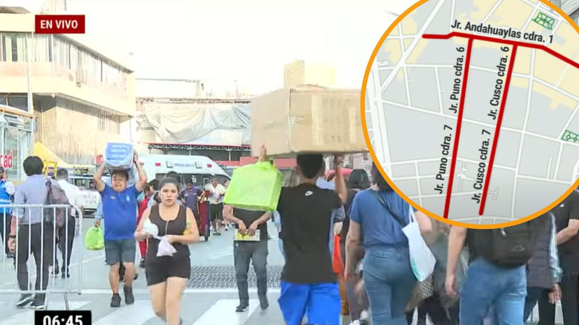 Así lucen las calles del Centro de Lima en temporada navideña.