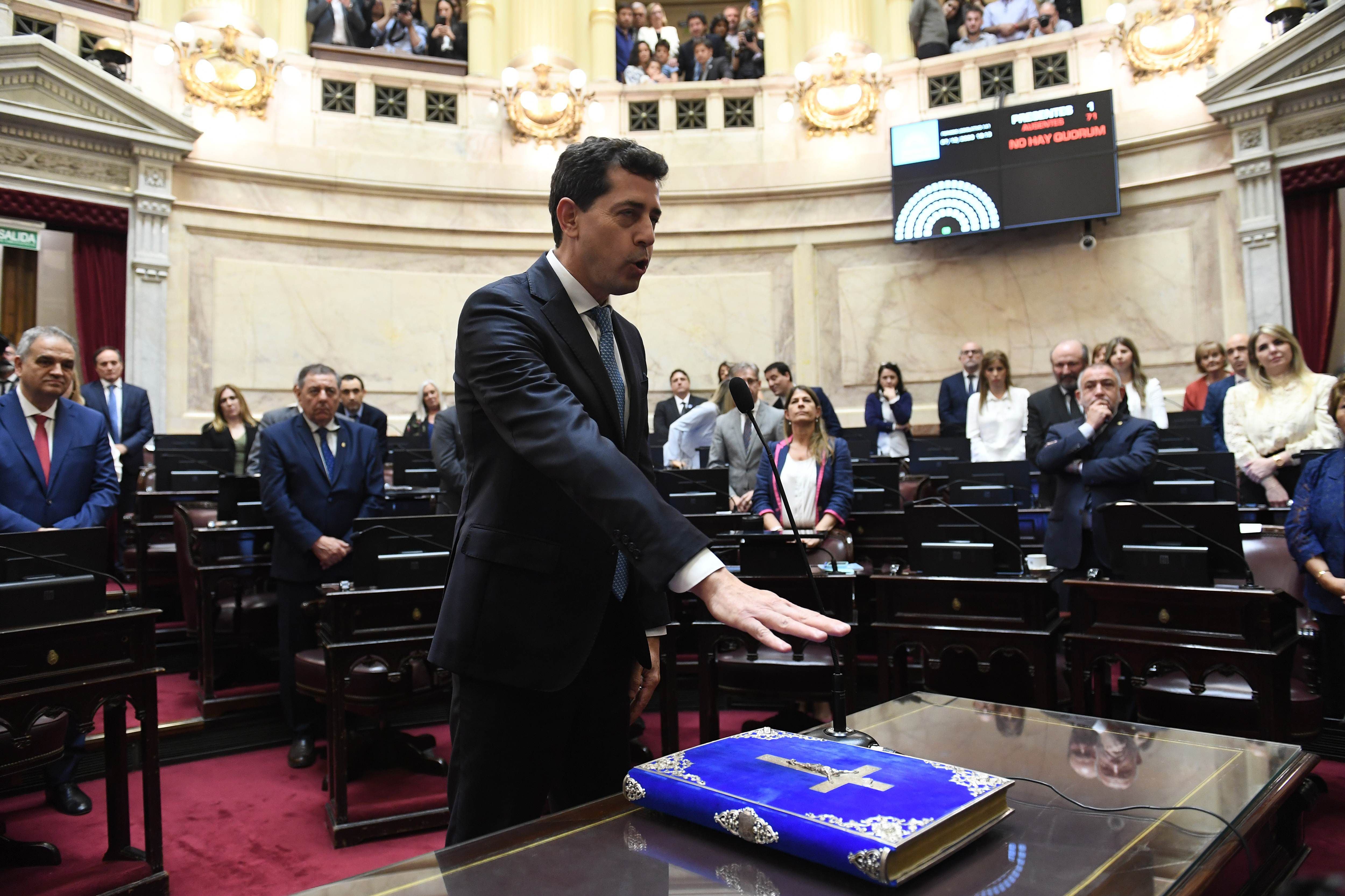Sesión Pública Especial y jura de senadores electos en el recinto del Senado de la Nación, en Buenos Aires, Argentina, el 7 de diciembre de 2023. (Fotos:Gabriel Cano /Comunicación Senado).