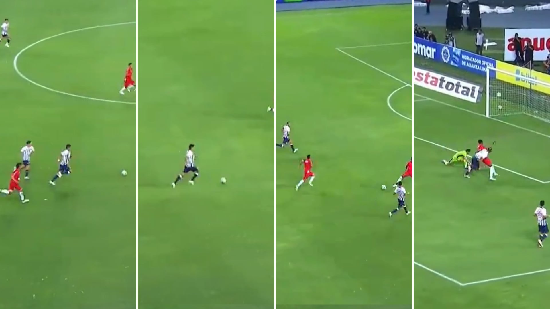 La notable corrida de Kevin Serna y la fina definición de Hernán Barcos en Alianza Lima vs Once Caldas.
